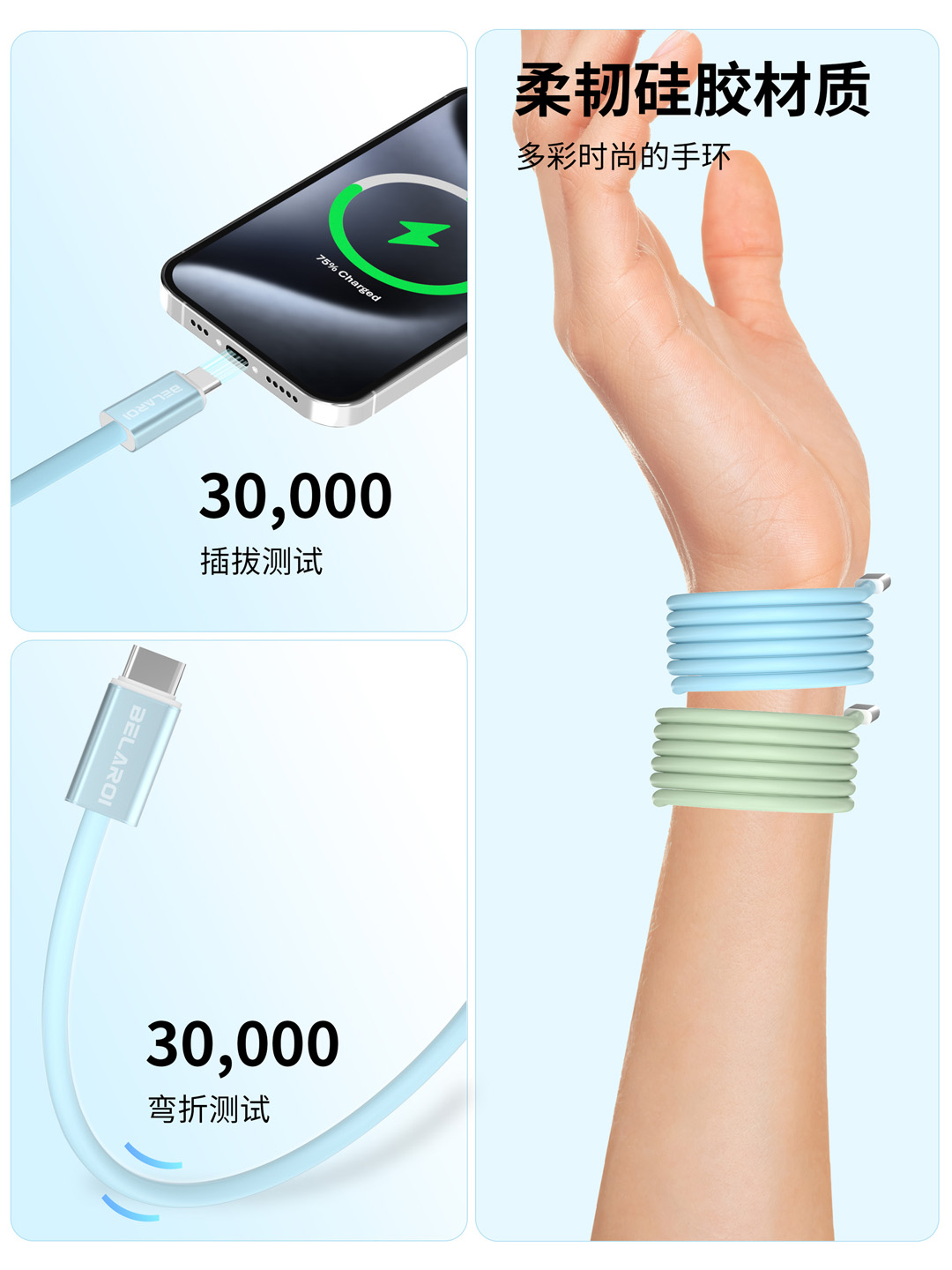 硅胶磁吸 140W 快充数据线（1.2 米） 28