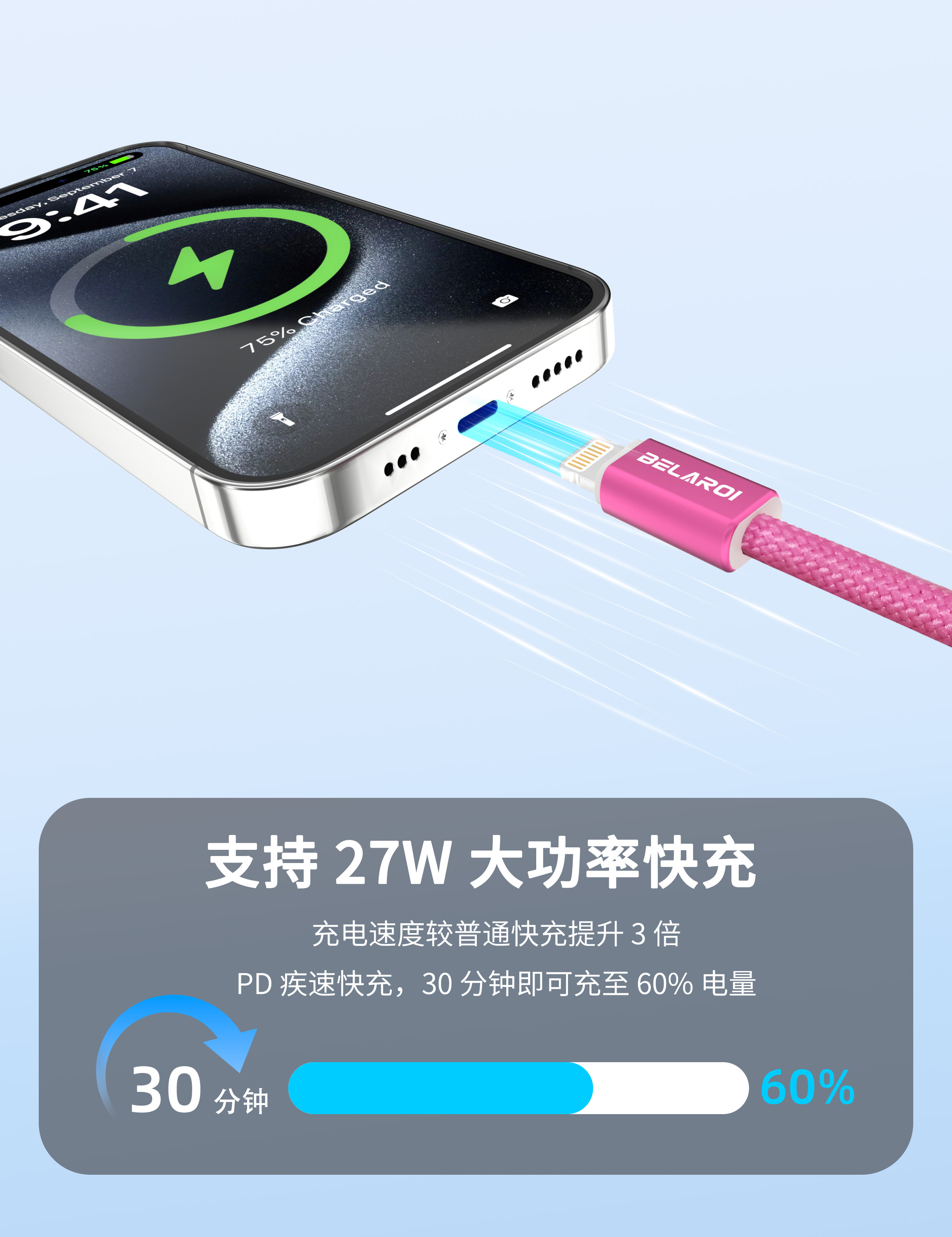 彩色编织磁吸 140W 快充数据线（1.2 米） 10